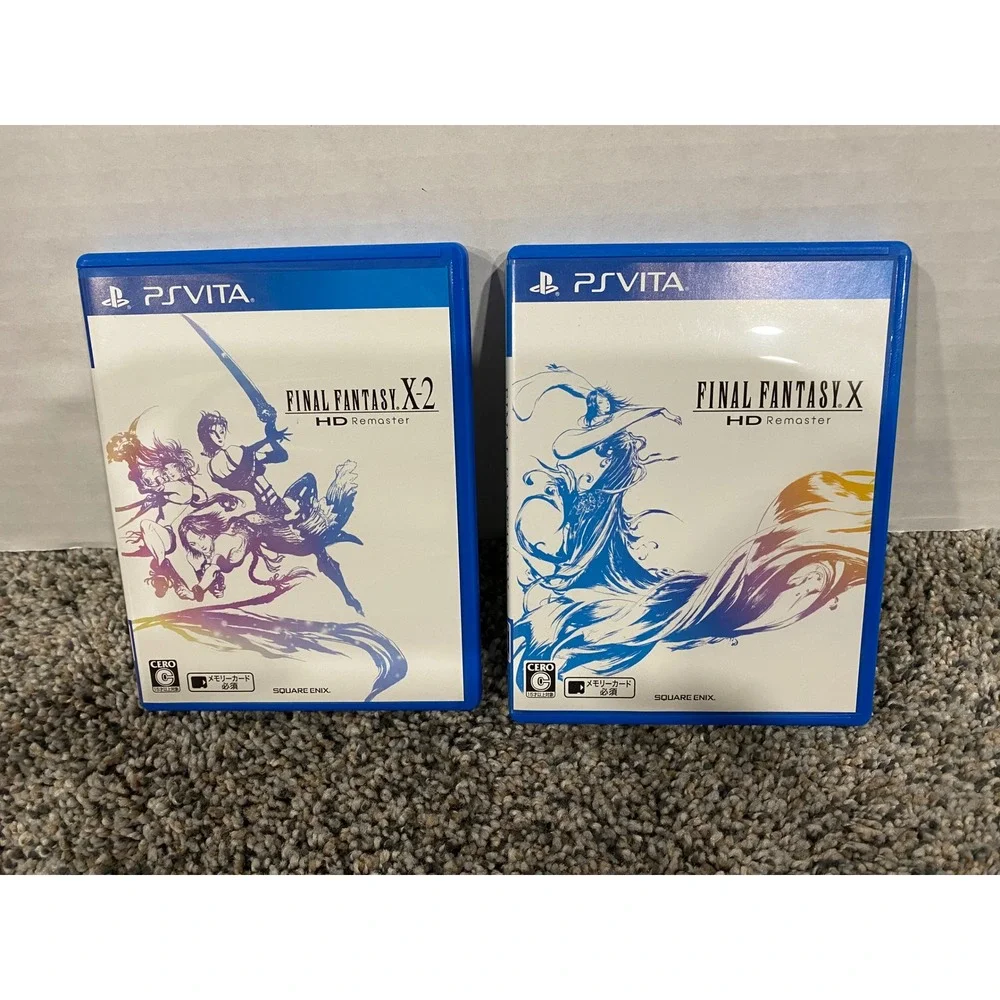 Video Game Final Fantasy X X-2 HD Remaster Twin Pack PS Vita Blue Excellent